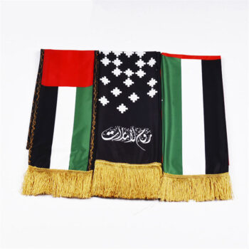 Country Flag Scarf Custom Logo  Soccer Team Fans Scarf  Football Scarf Pattern Free Sample