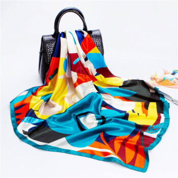 Women Square Silk Like Hair Scarf Head Sleeping Wrap Satin Headscarf