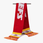 Custom Free Sample Winter Knitted Polyester Football Fans Soccer Scarf