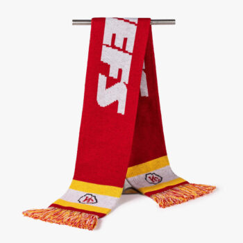 Custom Free Sample Winter Knitted Polyester Football Fans Soccer Scarf