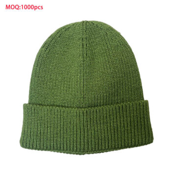 Wholesale Custom Logo Embroidery Winter Thick Warm Beanie Hat Manufacturers Bulk Plain Acrylic Knit Beanie Cap for Women Men